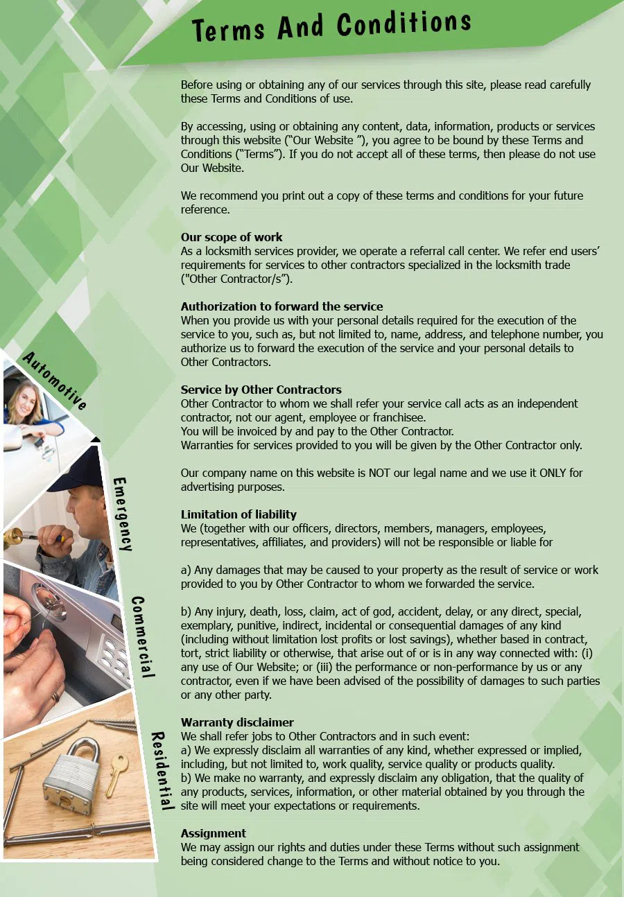 Central Lock Key Store Columbus, OH 614-347-6535 - TermsAndConditions-2
